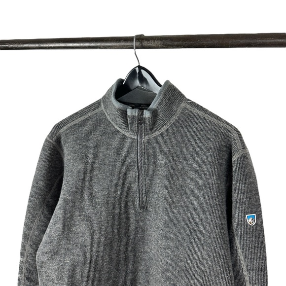 Mens Y2K Kuhl Thermo Core Fleece Grey Utility Hiking Pullover Jacket Size L - Picture 6 of 9